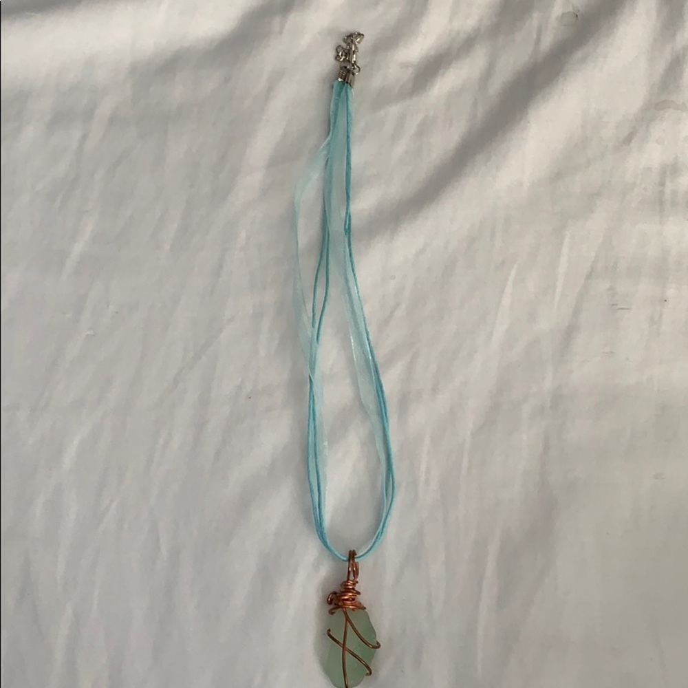 Super cute sea glass necklace!!
